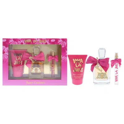 Shop Juicy Couture Viva La Juicy By  For Women - 3 Pc Gift Set 3.4oz Edp Spray, 0.33oz Edp Spray, 4.2oz Bo