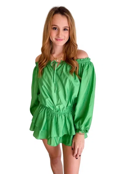 Shop Idem Ditto A Touch Of Sugar Romper In Green