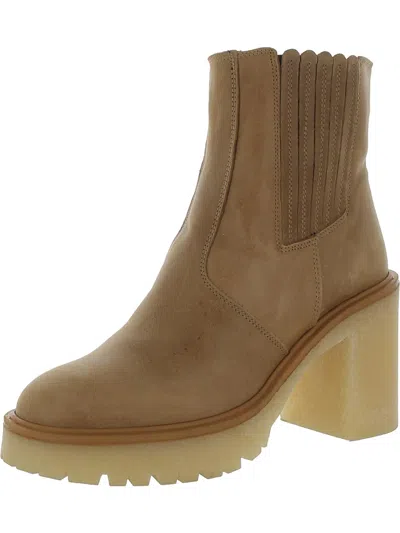 Shop Free People Womens Leather Booties In Brown