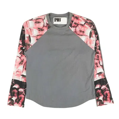 Shop Sp5der Long Sleeve T-shirt - Gray In Grey