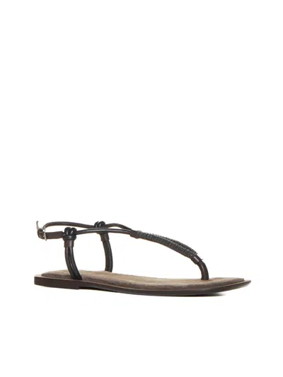 Shop Brunello Cucinelli Sandals In Brown