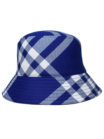 Shop Burberry Two-tone Wool Blend Hat In Blue