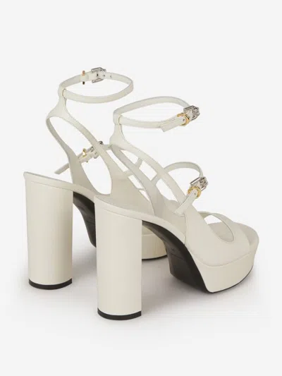 Shop Givenchy Voyou Platform Sandals In Beige