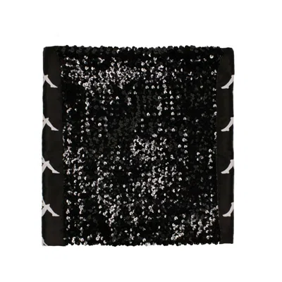 Faith Connexion X Kappa Sequin Side Logo Mini Skirt - Black In Black