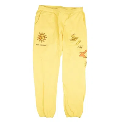 Shop Sicko Sick� X Luke. Wav Born Unwanted Sunshine Sweatpants - Yellow