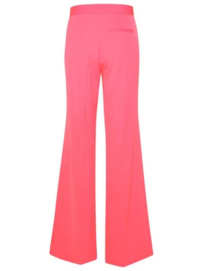 Stella Mccartney Stretch Wool Pants With High Waist In Pink