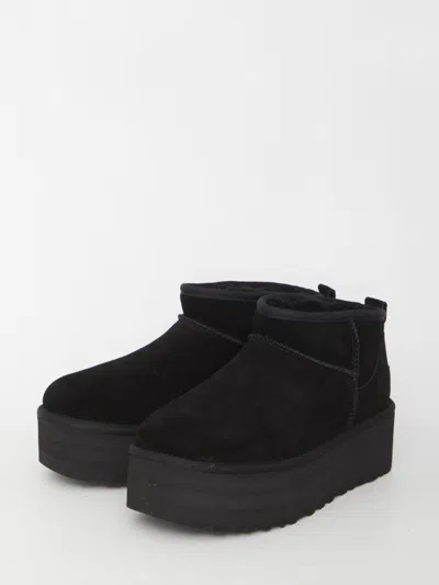Ugg 'ultramini' Black Boots With Platform In Black