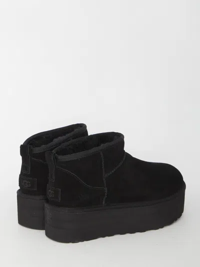 Ugg 'ultramini' Black Boots With Platform In Black
