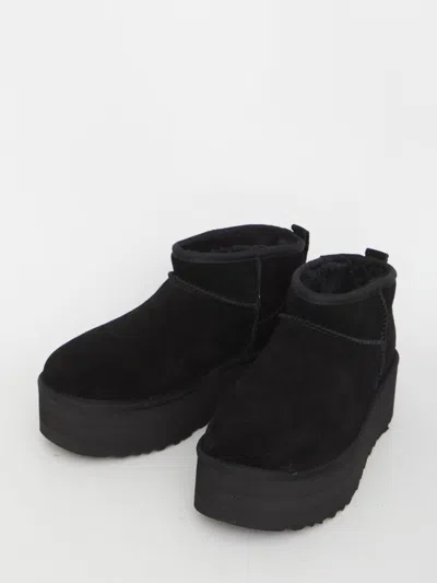 Ugg 'ultramini' Black Boots With Platform In Black