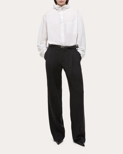 Helmut Lang Double Pleated Pants In Black