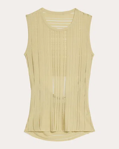 Shop Helmut Lang Women's Sleeveless Open-back Top In Yellow