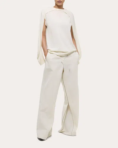 Shop Helmut Lang Women's Shrug Sweater In White