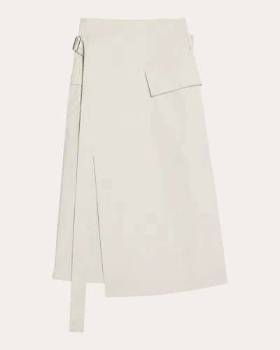 Shop Helmut Lang Women's Trench Wrap Skirt In White