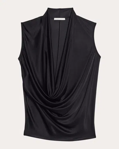 Shop Helmut Lang Women's Sleeveless Cowl Neck Top In Black