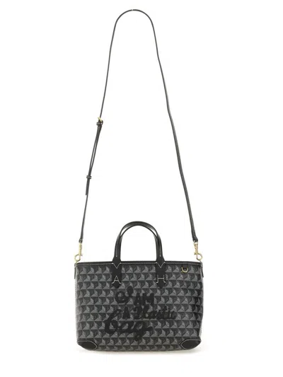 Shop Anya Hindmarch "i Am A Plastic Bag" Tote Bag Xs In Black