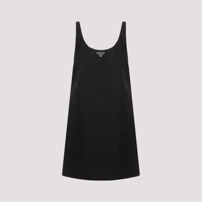 Shop Prada Black Re-nylon Mini Dress