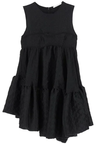 Shop Cecilie Bahnsen Divya Louise Short Balloon Dress In Black
