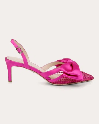 Dee Ocleppo Brazil Satin Slingback Pumps In Pink