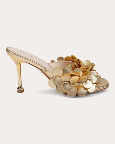 Dee Ocleppo Women's London Embellished Metallic-leather Sandal In Gold