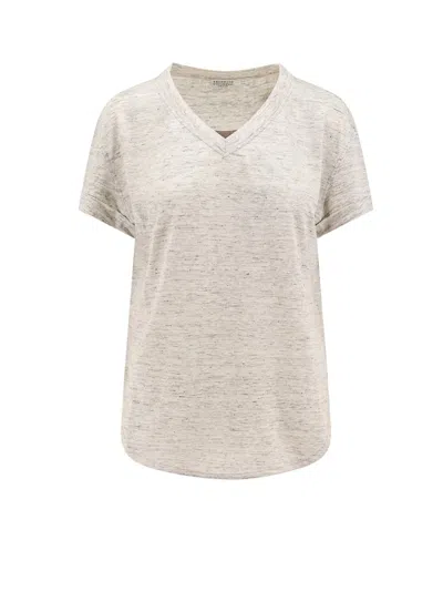 Shop Brunello Cucinelli T-shirt In Grey