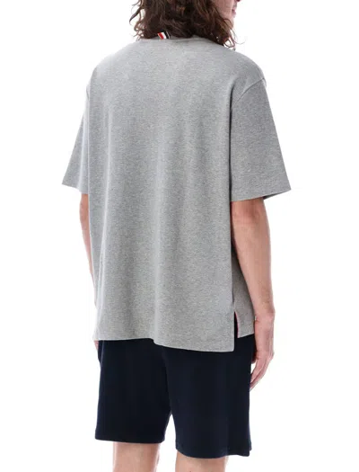 Shop Thom Browne Oversized Short Sleeves T-shirt In Lt Grey