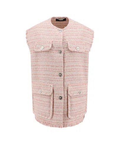 Shop Versace Vest In Pink