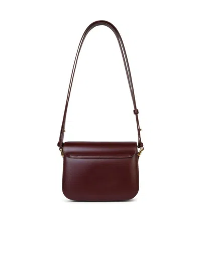 Shop Apc A.p.c. Small 'grace' 'gae Vino' Smooth Leather Bag In Bordeaux