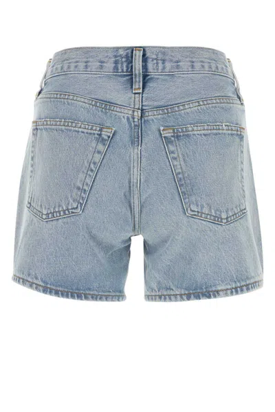 Shop Agolde Shorts In Blue
