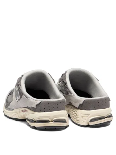 Shop New Balance "2002n" Slippers In Grey