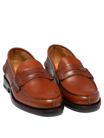 Saxone Of Scotland Arran Classic Leather Loafers In Brown