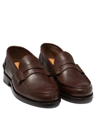 Saxone Of Scotland Arran Classic Brown Leather Loafers In Brown