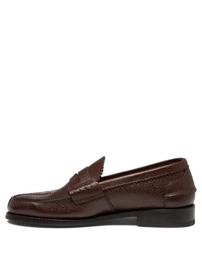 Saxone Of Scotland Arran Classic Brown Leather Loafers In Brown