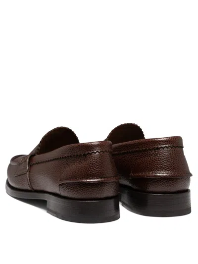 Saxone Of Scotland Arran Classic Brown Leather Loafers In Brown