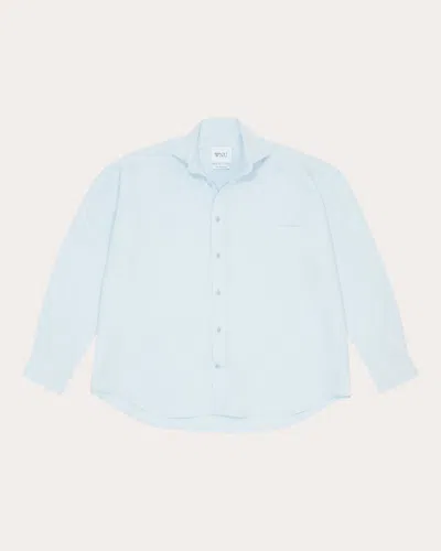 Shop With Nothing Underneath Women's The Weekend Hemp Shirt In Blue