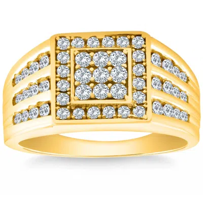 Pompeii3 1ct Men's Diamond Ring In 14k Gold Lab Grown In Silver