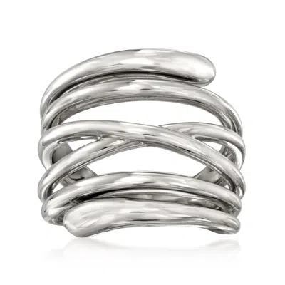 Ross-simons Italian Sterling Silver Highway Ring In Silver