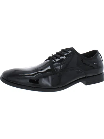 Shop Alfani Warner Womens Patent Flat Shoes In Black