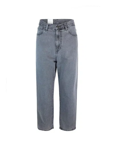 Carhartt Og Single Knee Wide-leg Jeans In Grey