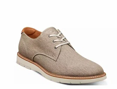 Shop Florsheim Men's Vibe Canvas Plain Toe Oxford Shoes In Taupe In Grey