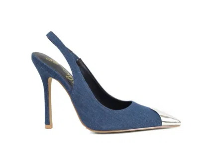 So Me Shoes Women's Shonda Heel In Denim In Multi