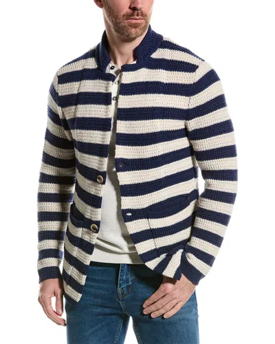 Shop Isaia Wool-lined Cashmere-blend Cardigan In Multi