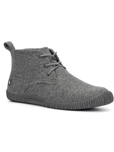 Shop Hybrid Green Label Genesis Mens Lace-up Wool Casual And Fashion Sneakers In Grey