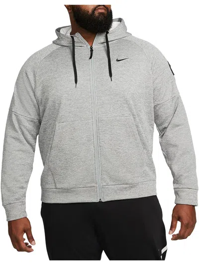 Shop Nike Mens Sweatshirt Fitness Hoodie In Grey