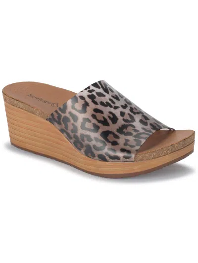 Shop Baretraps Yalissa Womens Animal Print Vinyl Mule Sandals In Multi