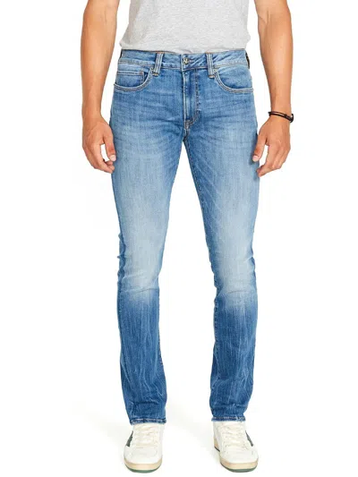 Shop Buffalo David Bitton Slim Ash Mens Slim-fit Stretch Straight Leg Jeans In Multi