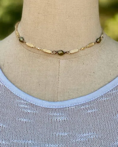 Shop Inspire Designs Moonlight Choker Necklace In Gold