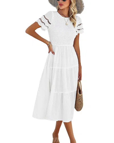 Shop Luna Tuccini Midi Dress In White
