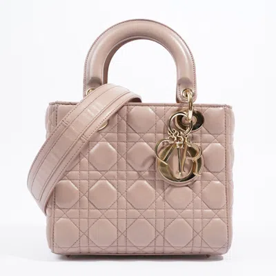 Shop Dior Lady  My Abc Blush Lambskin Leather Crossbody Bag In Beige