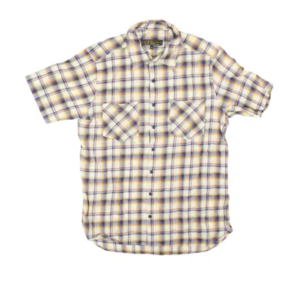 Freemans Sporting Club White Plaid Short Sleeve Shirt In Multi