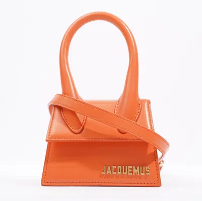 Shop Jacquemus Le Chiquito Moyen Leather Crossbody Bag In Orange